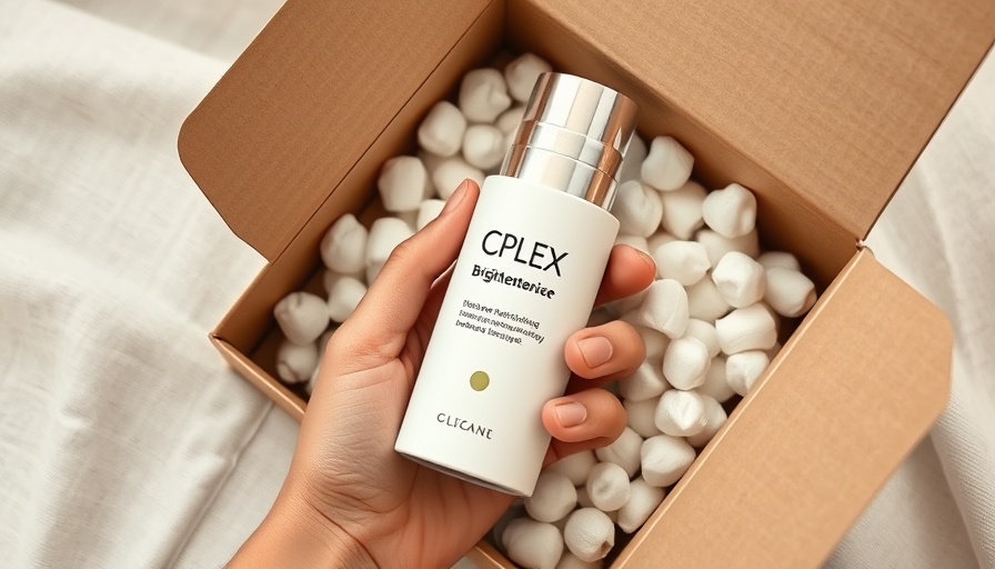 Cplex Brightening Moisturiser in packaging with peanuts.