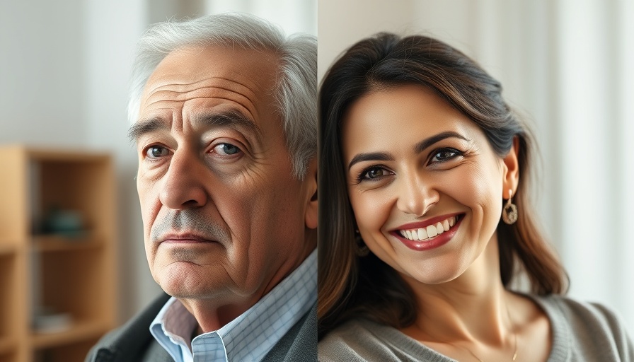 Contrasting portraits depicting emotions, related to NHS surgeon failures.