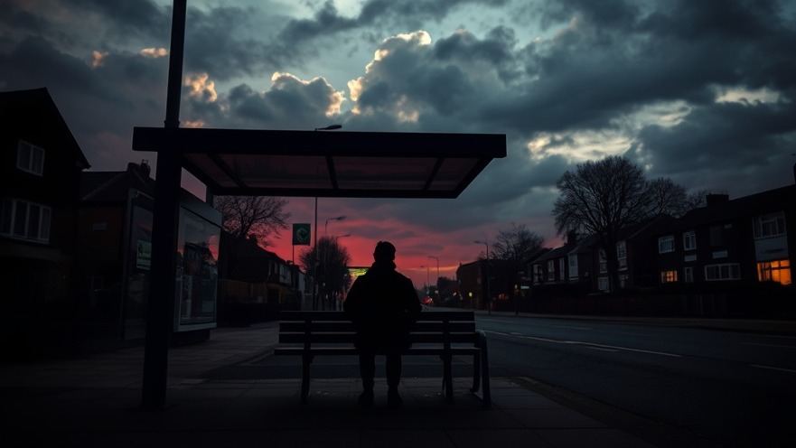 Empty bus stop in Leicester, highlighting Bottesford to Grantham bus route cancellations.