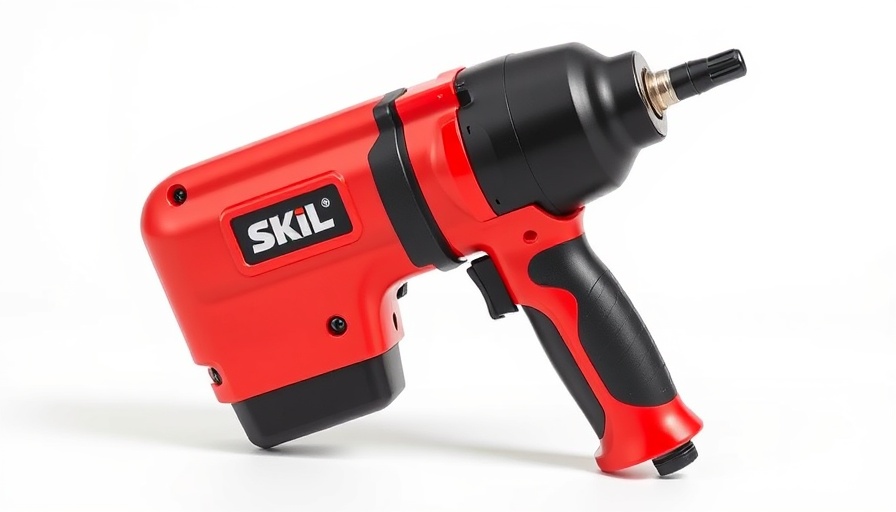 Sleek Skil impact wrench displaying its ergonomic design on white background.