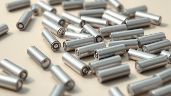 Self-healing batteries laid out on a surface.