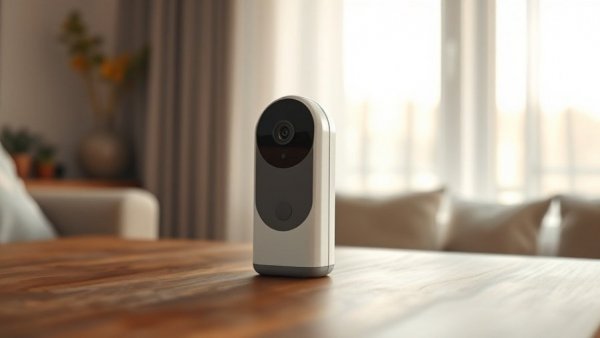 Compact security camera for renter-friendly security enhancements.