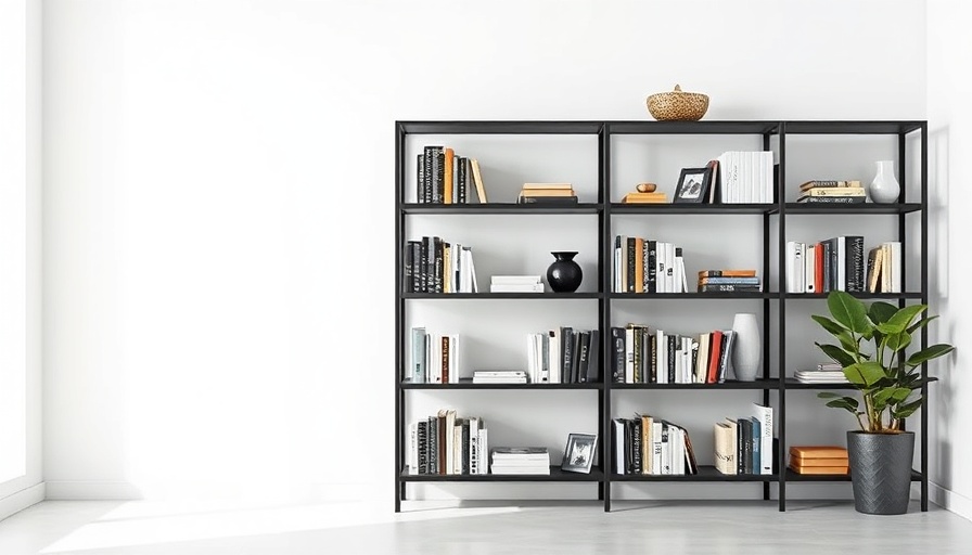 DIY guide to installing metal shelves, modern organized bookshelf.