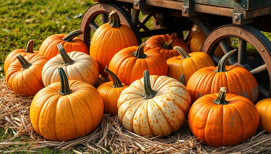 Vibrantly colored pumpkins on hay for composting advice.