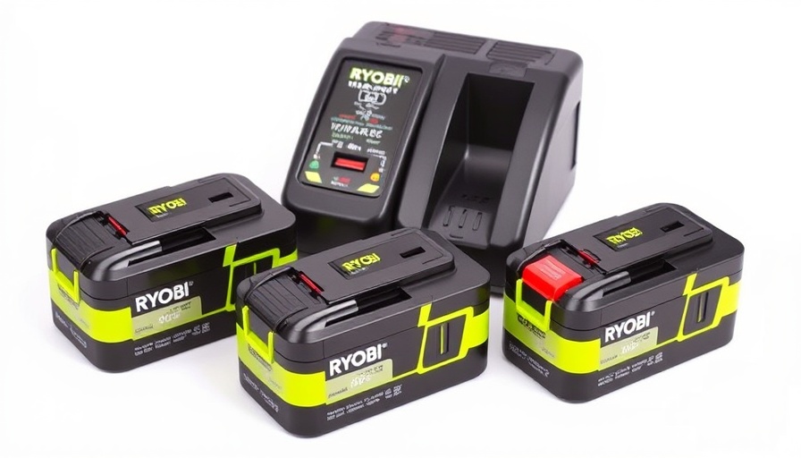 Ryobi battery savings with three batteries and charger set.