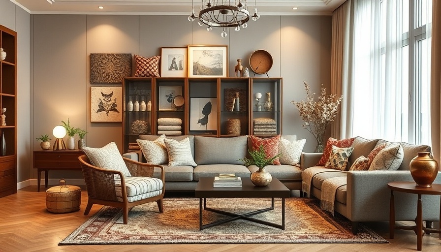 Elegant display of HiEnd Accents 20th anniversary home textiles in a cozy living room.