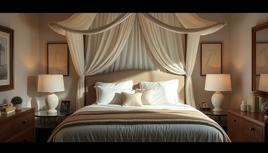 Luxurious small bedroom design with canopy bed and elegant decor.