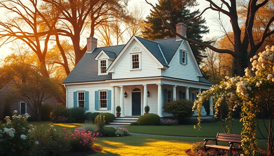 Charming white house with lush spring garden, spring desktop wallpaper free download.