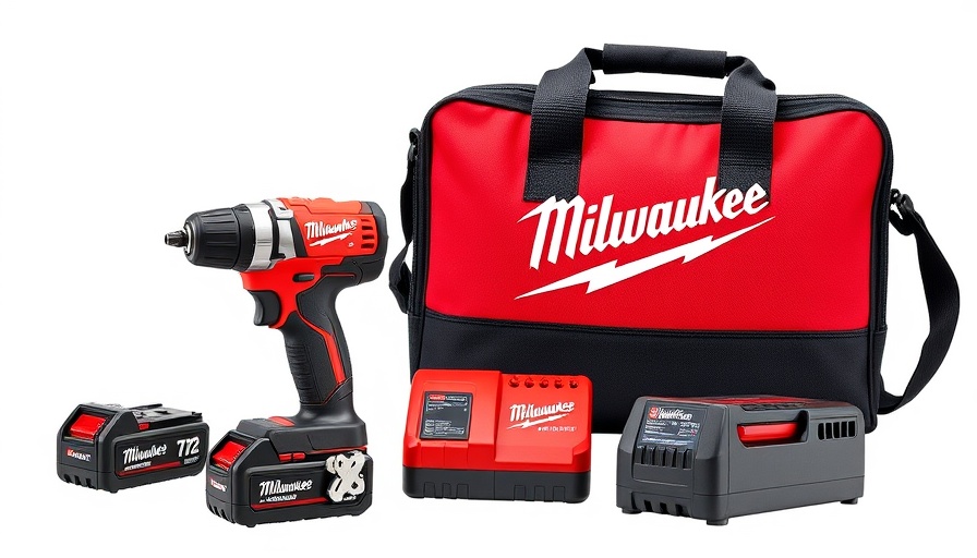 Free Milwaukee M12 Tool Promotion showing complete tool kit.