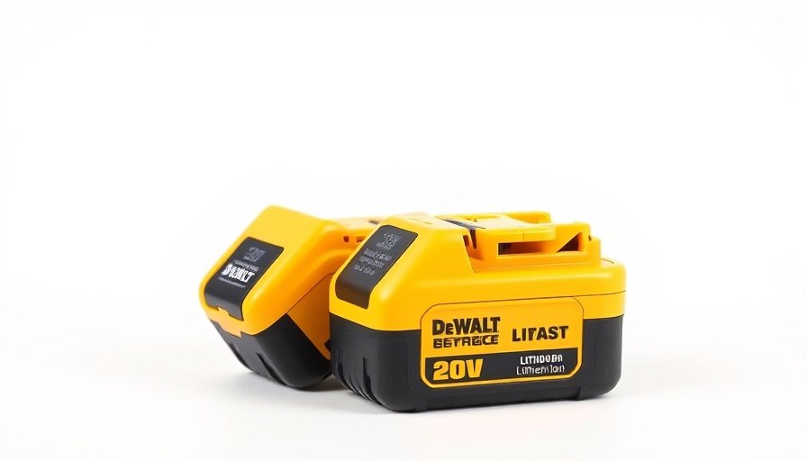 Get a free DeWalt tool with battery purchase; two DeWalt 20V batteries.