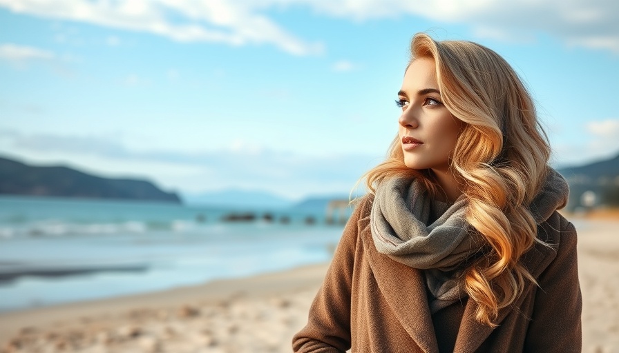Thoughtful woman on beach reflecting on health, reducing dementia risk.