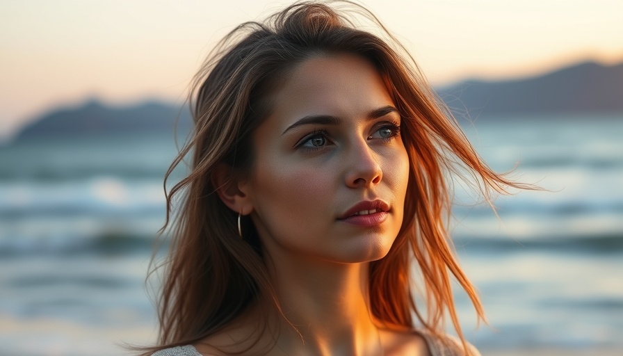 Woman practicing emotional availability on a peaceful beach.