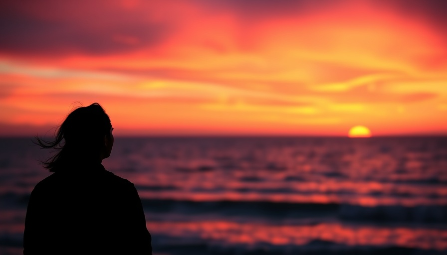 Silhouette at sunset expressing longing for connection.