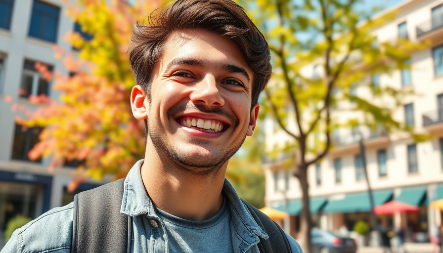 Smiling young person enjoying a studying abroad experience in Europe.