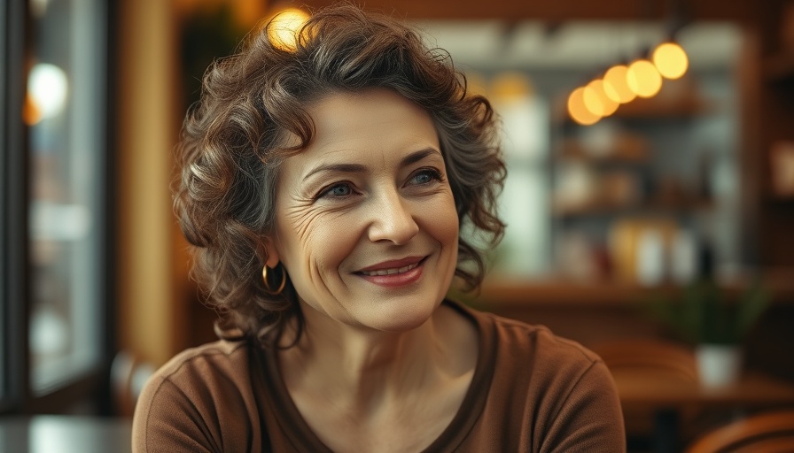 Woman with curly hair smiling indoors, Natural Ways to Fade Dark Spots.