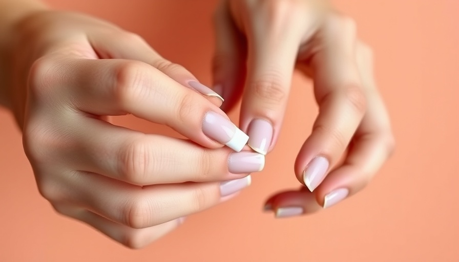 Close-up of longer stronger natural nails being buffed