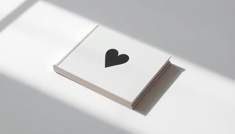 Plain white notebook with black heart, Notes to Self for Life's Challenges.