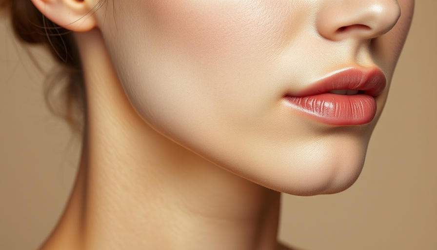 Close-up of smooth neck and chin, showcasing healthy skin.