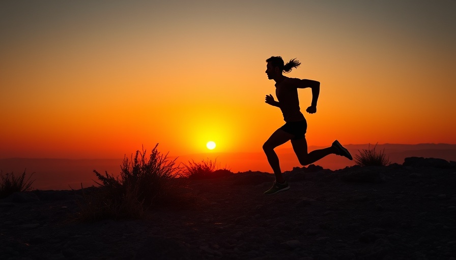 Mindful Practices for a Happier Life: Silhouette of runner at sunrise.