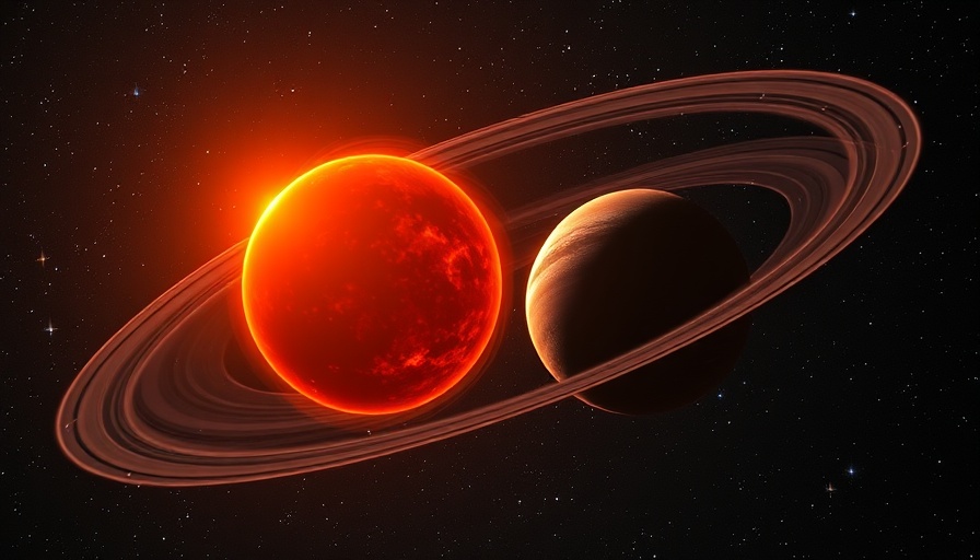 Artistic depiction of a quadruple star system with vivid cosmic elements.