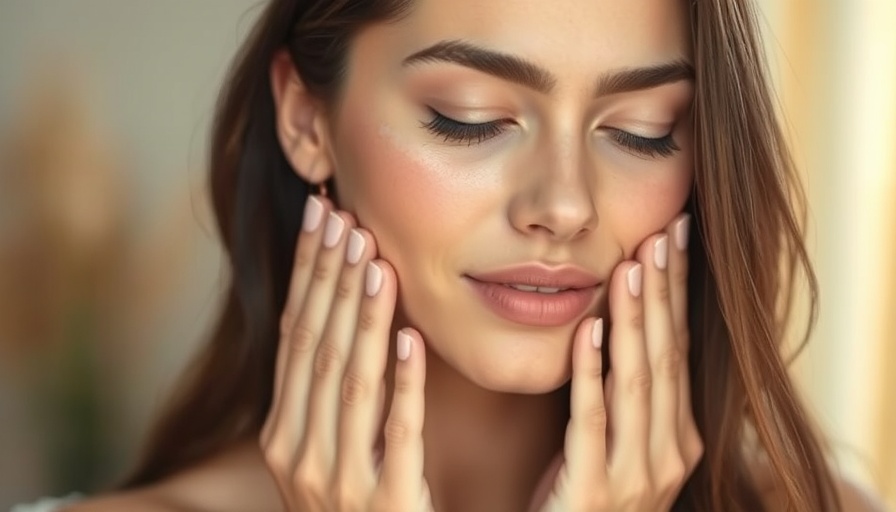 Young woman massaging face, serene focus on hero ingredients for fine lines.