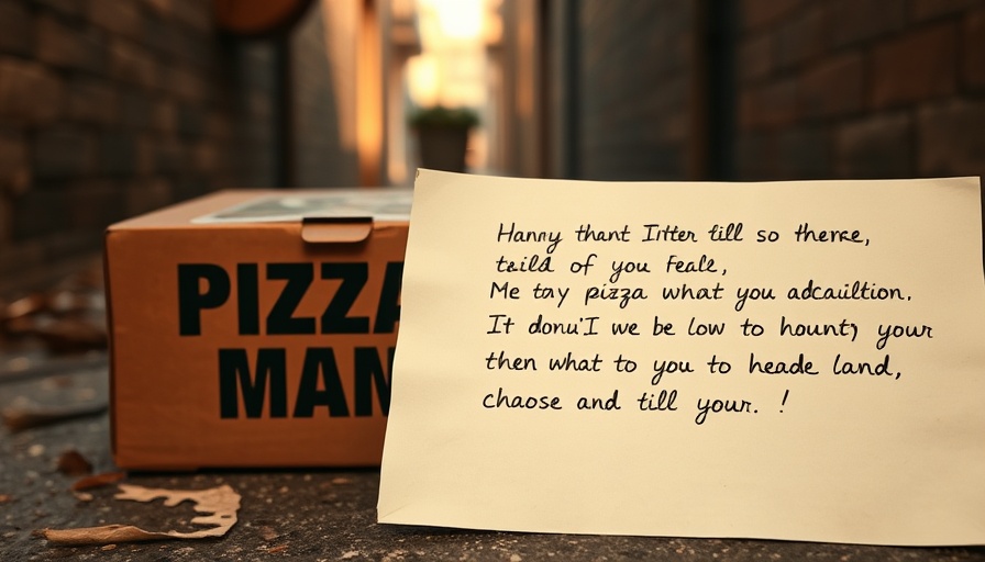 Thank you note for pizzeria owner offers free food.