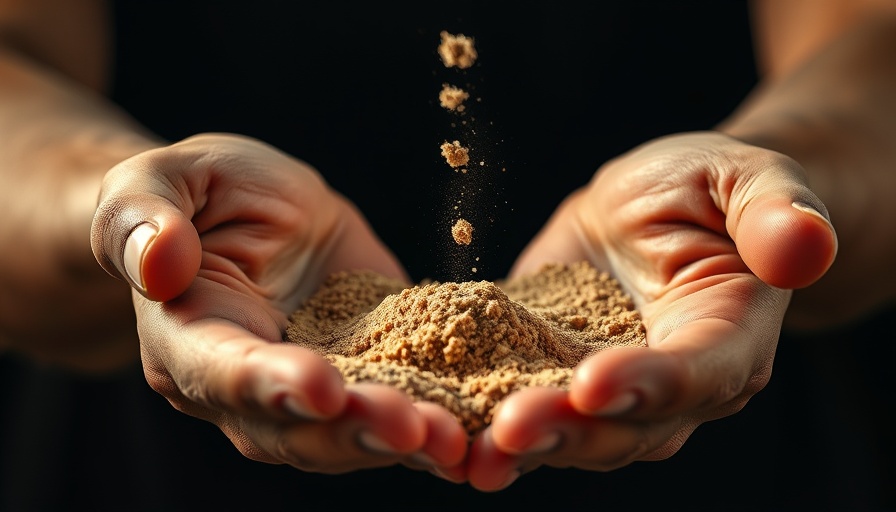 Open hands releasing sand representing daily habits wasting your potential.