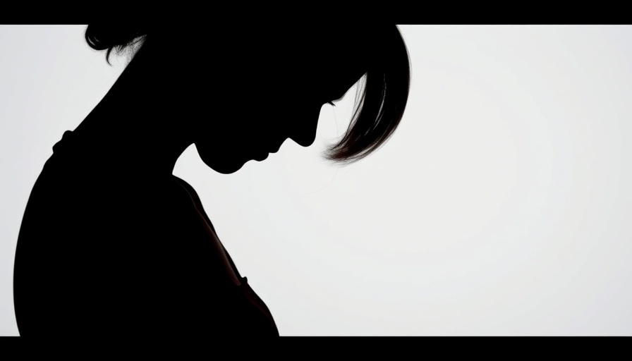 Silhouette of person appearing to let go of heavy burdens.
