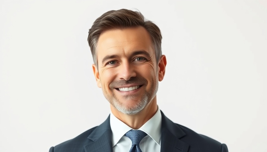 Professional smiling man in formal attire for financial planning.