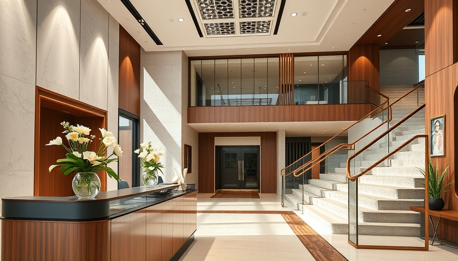 Modern office reception area, key to financial planning.