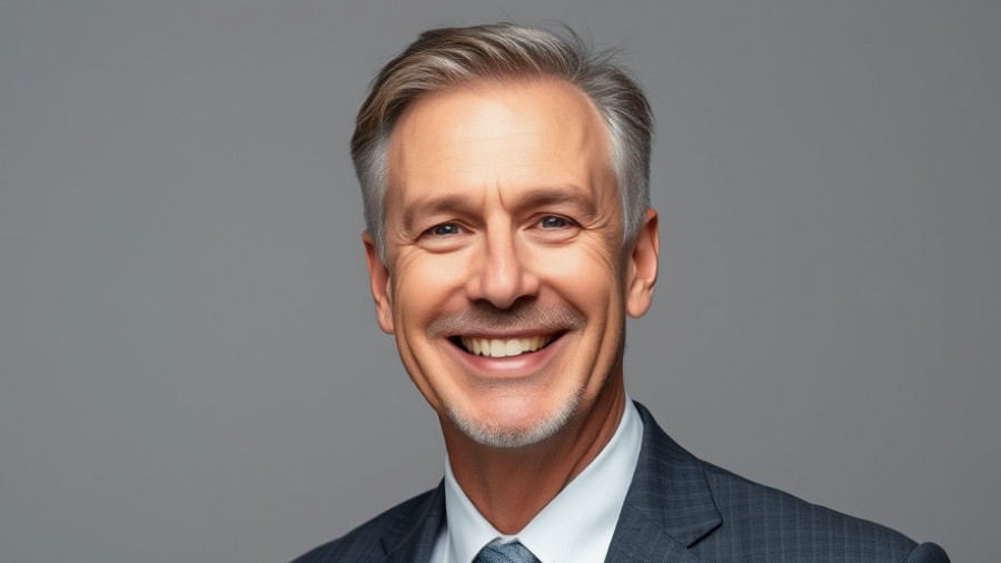 Middle-aged man in a suit smiling, representing financial planning.