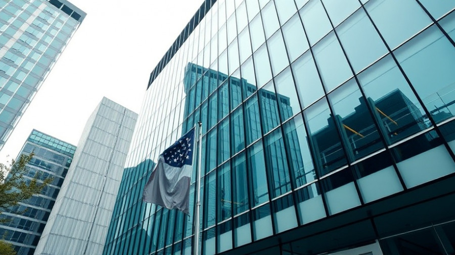 Government building associated with RIA approvals under cloudy sky