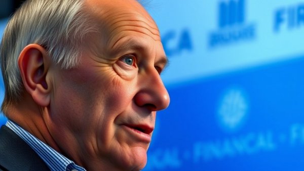 Financial expert at conference discussing financial planning.