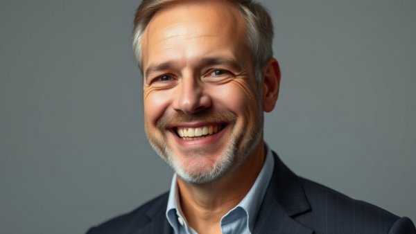 Confident middle-aged man in a suit for financial planning.