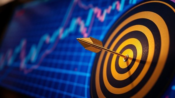 DC Plans Invest in Private Markets with golden targets on digital chart.