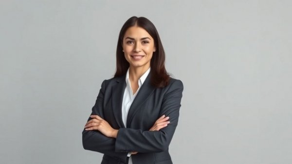 Confident professional woman smiling, related to financial planning.