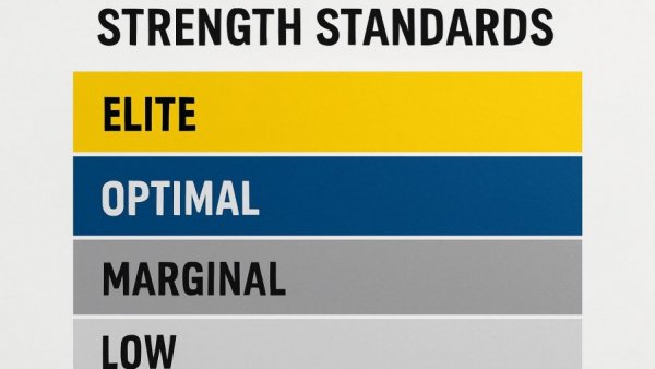 Strength standards chart for leg press zones