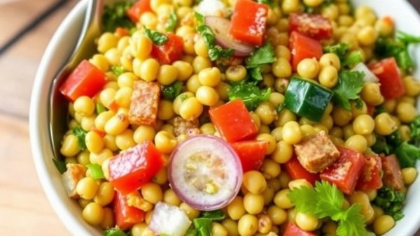 Moong Dal Salad with Home Made Dressing, Healthy, Fresh, & Delicious