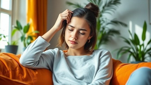 Exhausted woman resting on couch, sunlight, Energy Drain Factors Your Doctor Might Miss