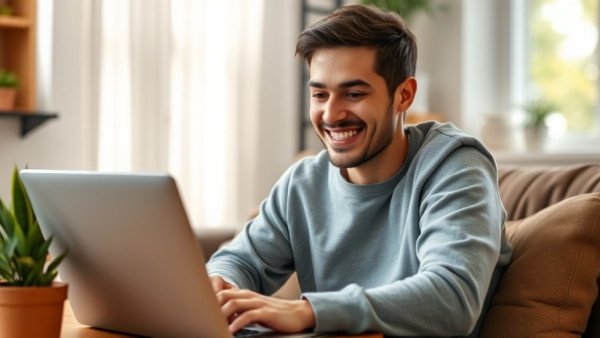 Young person engaging in online counseling degree session.