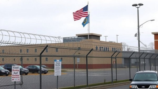 Detention center highlighting security measures, illustrating concerns over asylum seeker medical treatment in ICE custody.