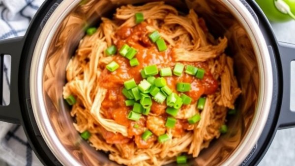 Instant Pot Shredded Salsa Chicken