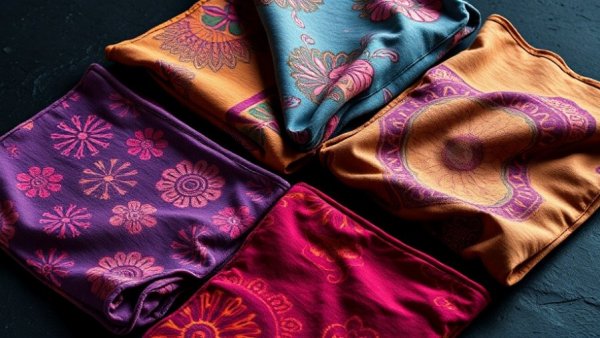Vibrant Kaleidos Quad Palettes swatches with colorful fabric covers.