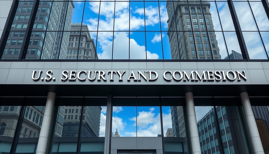 SEC building facade illustrating crypto regulation impacts with glass reflections