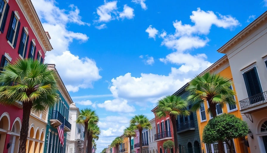 Charming street in South Carolina, a top relocation destination.