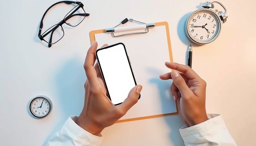 Medical desk setup with smartphone, related to AMN Healthcare price target.