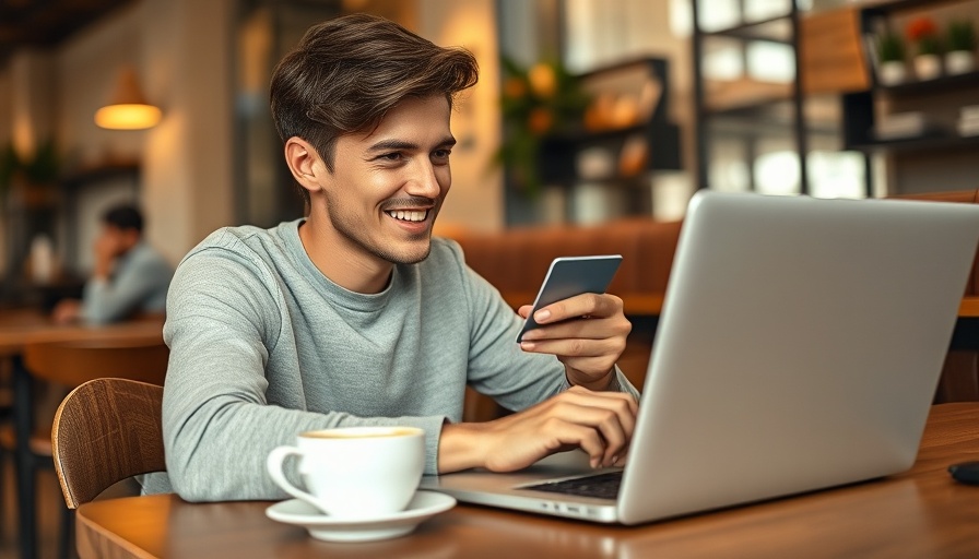 Person analyzing TAKKT stock performance on laptop in cafe setting.