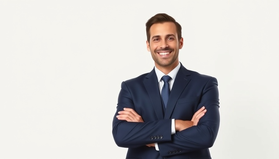 Confident man in suit representing financial planning success