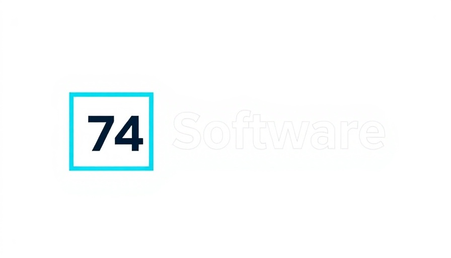 74Software logo in blue with rectangular outline.