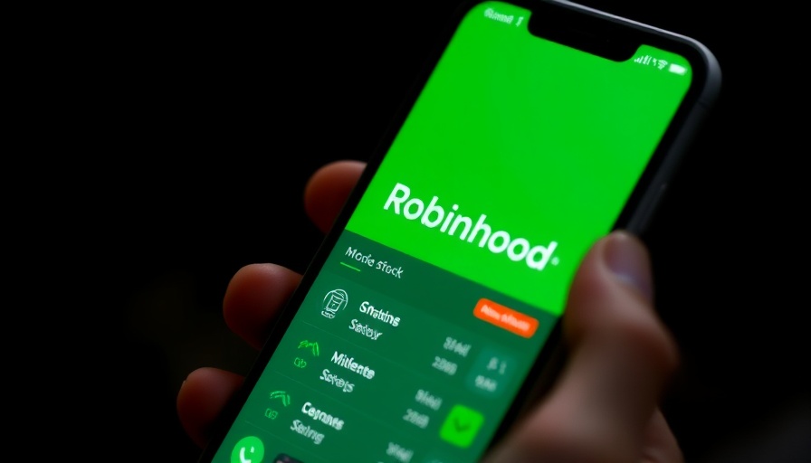 FINRA violations concept with Robinhood on smartphone.